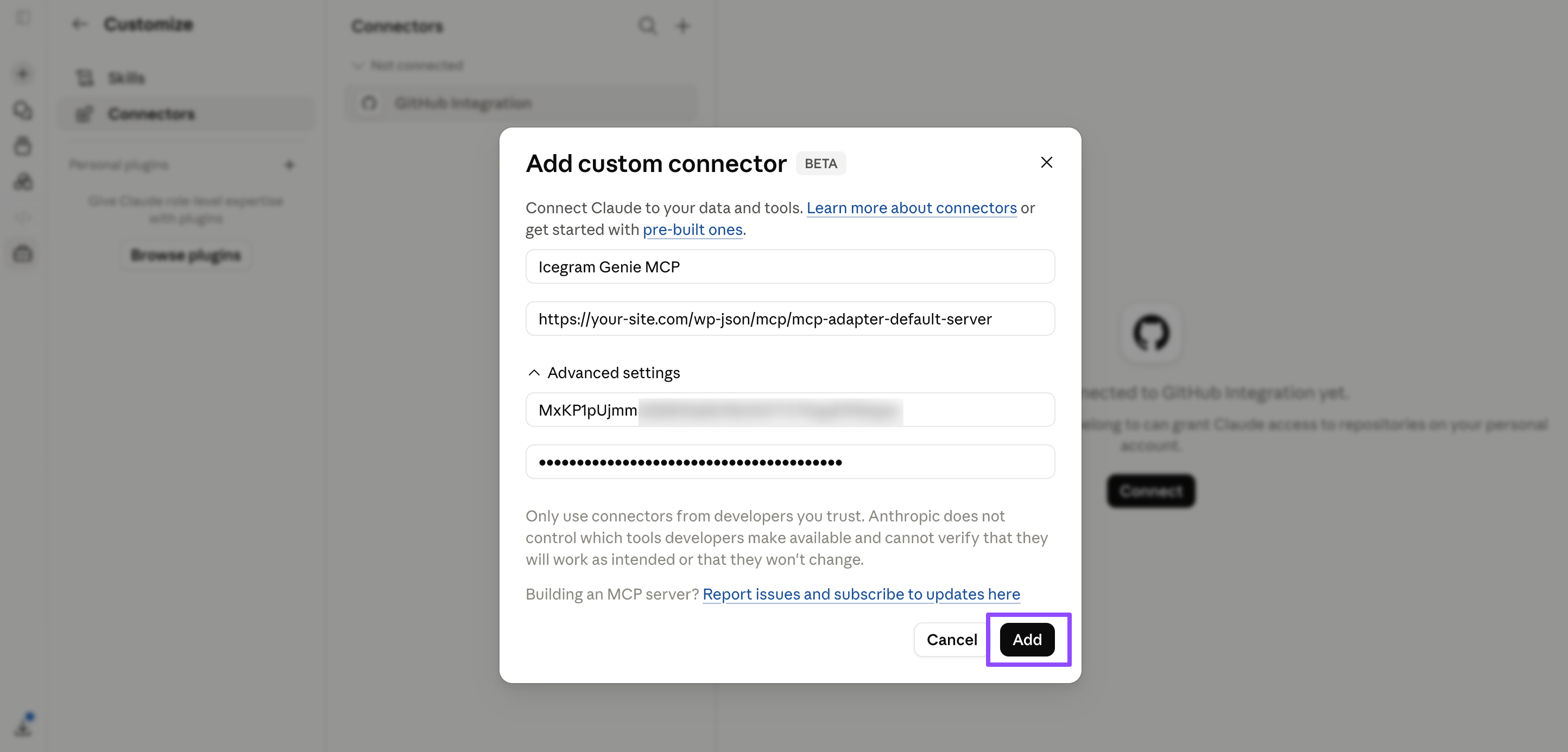 OAuth-settings