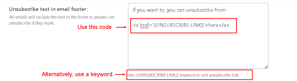 unsunscribe welcome email 