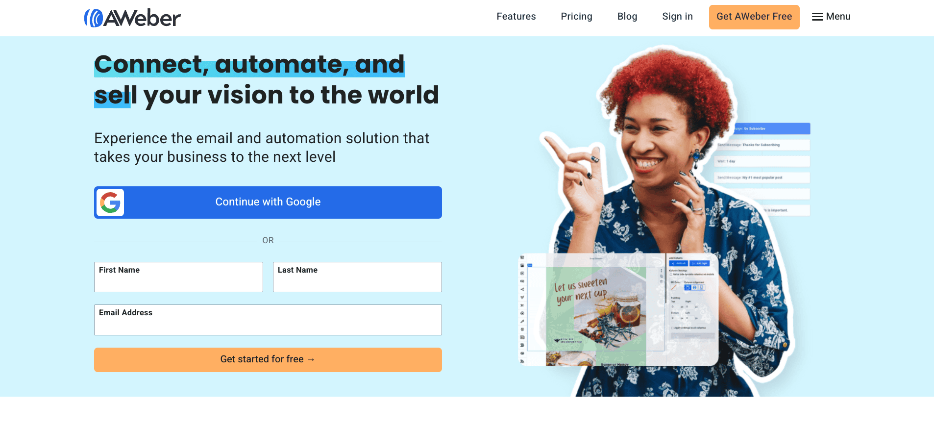 Aweber - Landing page